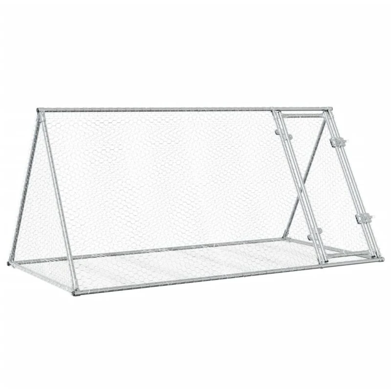 Image of VIDAXL Rabbit Hutch Silver 200x105x91cm Galvanised Steel Vidaxl 8721102640018