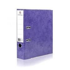 image of Concord A4 Contrast Lever Arch File Laminated Capacity 80mm Purple Pack 10