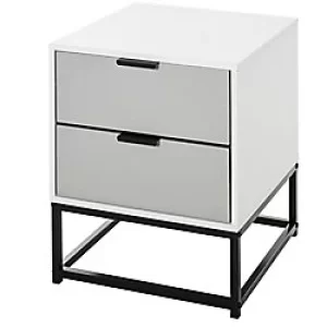 image of HOMCOM Bedside Table 480 x 400 x 400 mm White