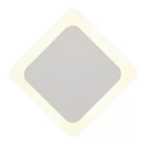 Image of Magnetic Base Wall Lamp, 12W LED 3000K 498lm, 15, 19cm Diamond Centre, Sand White, Acrylic Frosted Diffuser - Luminosa Lighting