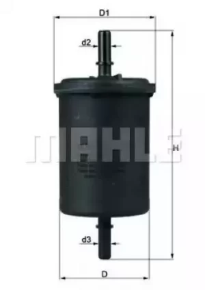 image of Fuel Filter KL416/1 78449886 by MAHLE Original