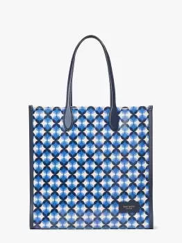 image of Kate Spade Gotham Patio Tile Canvas Large Tote Bag Bag, Multi, One Size