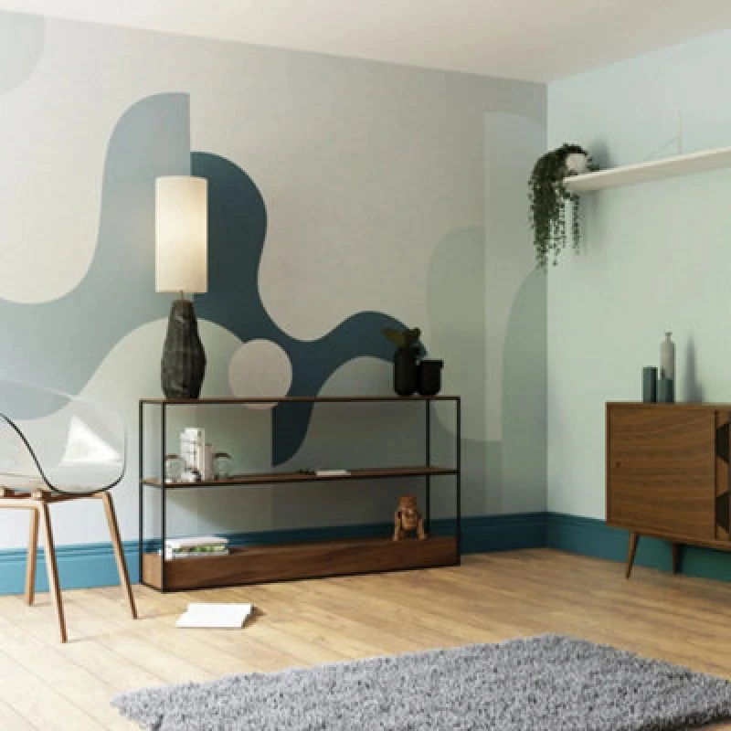 Image of Superfresco Easy The Wave Blue Print To Order Fixed Size Mural