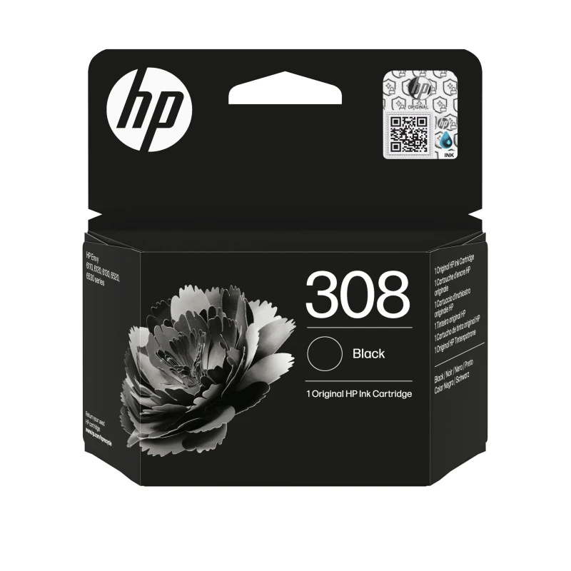 Image of HP 308 Black Original Ink Cartridge EU