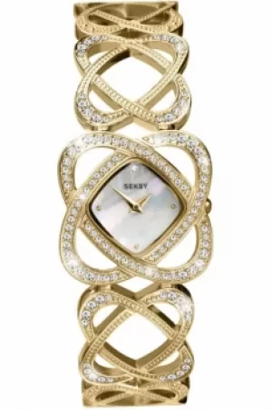 image of Ladies Seksy Crystal Hearts Watch 4228