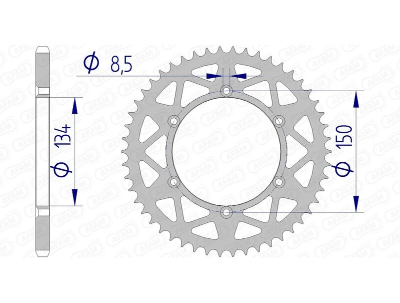 Image of AFAM Aluminium Rear Sprocket 17206520