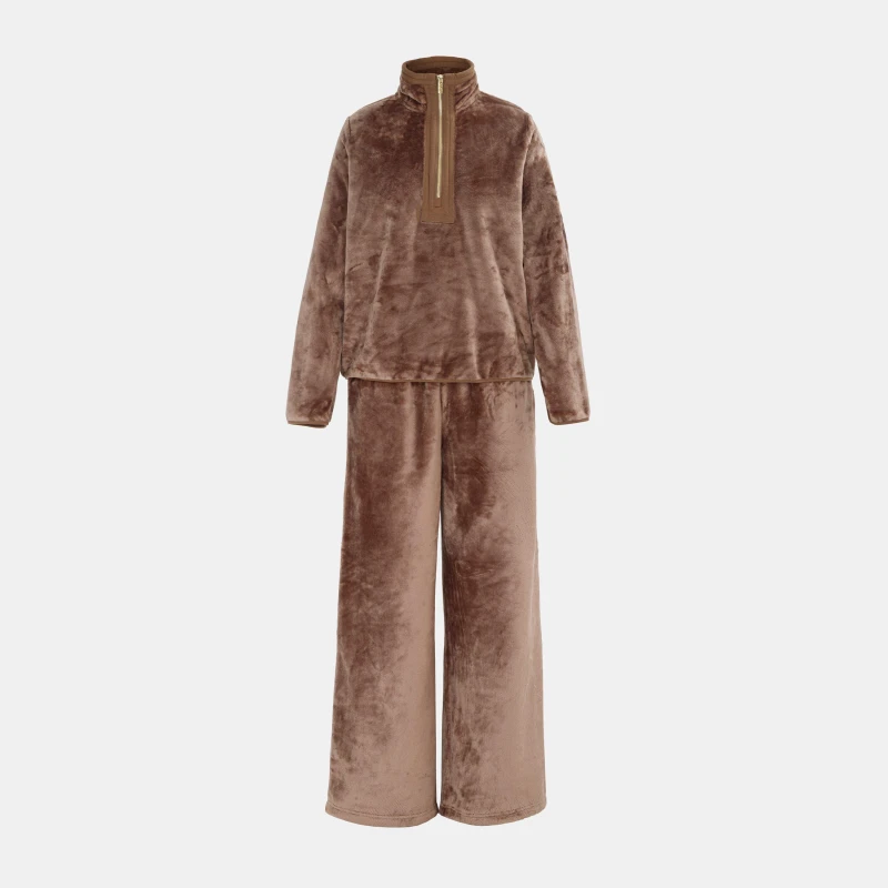 Image of Biba Womens Fleece Pyjama Long-Sleeve Top Fig female 12 (M)