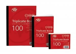 image of Value Triplicate Book Plain Ruled 105 x 130mm PK5