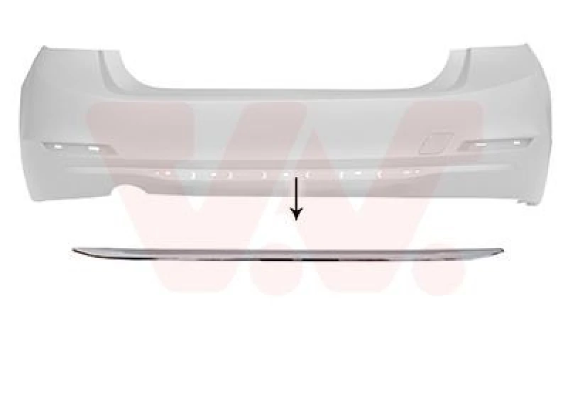 Image of VAN WEZEL Bumper moulding VAN WEZEL 0670551