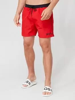 image of BOSS Starfish Swim Shorts - Red, Bright Red Size M Men