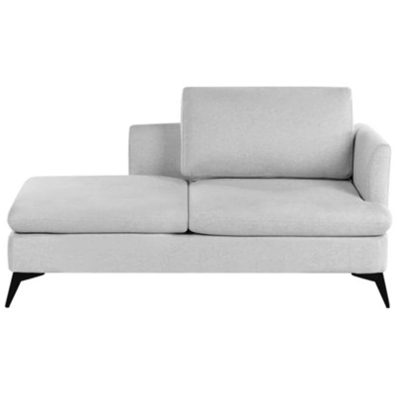 Image of Beliani Right-Hand Chaise Lounge Sievoz Fabric Light Grey