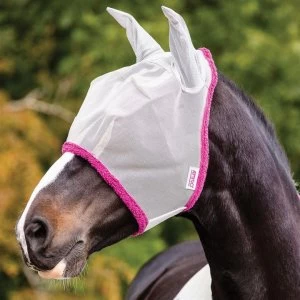 Image of Amigo Fly Mask with Ears - Silver/Purple