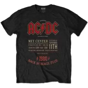 Image of AC/DC - Minnesota '80 Unisex XX-Large T-Shirt - Black