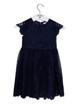 Chi Chi London Girls April Dress - Navy, Size 4 Years, Women