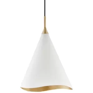 image of Martini 1 Light 13 Pendant White, Gold, Aluminum