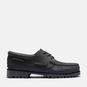 Image of Timberland 3-eye Lug Handsewn Boat Shoe For Men In Dark Grey Dark Grey, Size 10
