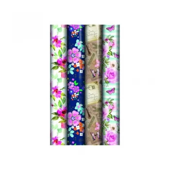 Image of Assorted Floral Gift Wrap Pack of 39 24582-GW