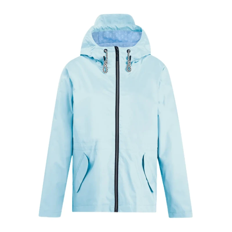 Image of Regatta Womens Bayletta Hooded Waterproof Jacket in Baby Blue Size: 22 Baby Blue Female 22