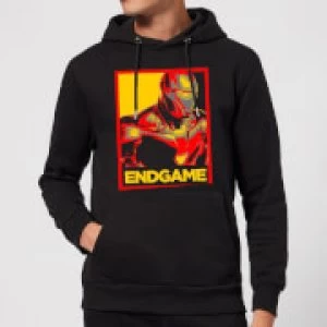 Image of Avengers Endgame Iron Man Poster Hoodie - Black - M