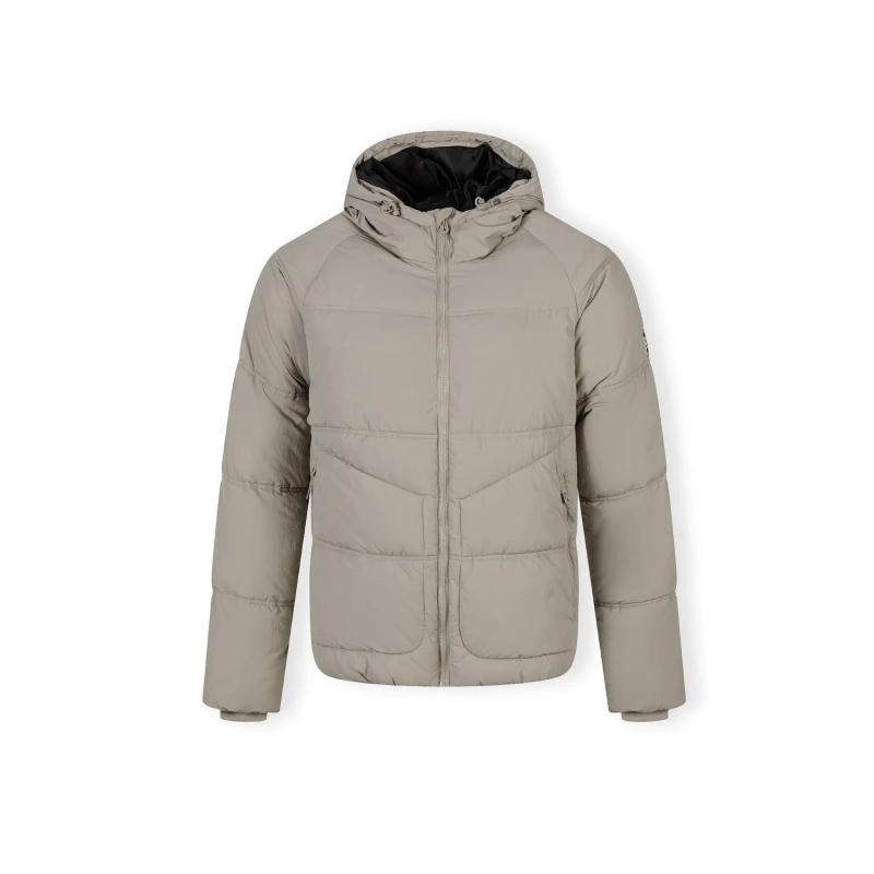 Image of Minoti Boys quilted jacket hood zip pockets grey Light Grey male X Small