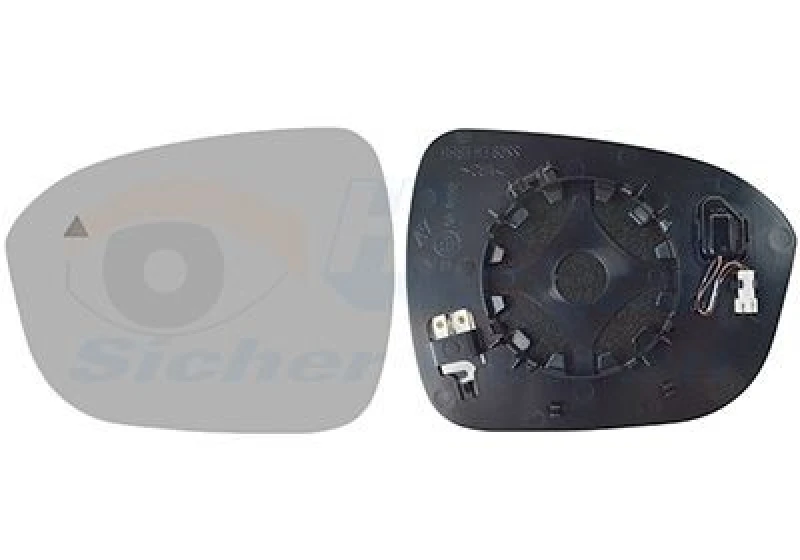 Image of VAN WEZEL Wing mirror glass VAN WEZEL 3376835
