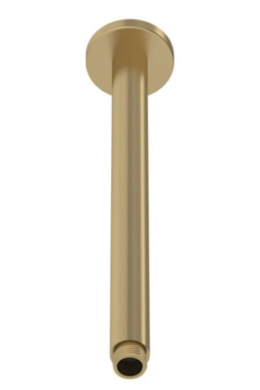 Image of Balterley Round Ceiling Mount Shower Arm Brushed Brass 300mm Bronze