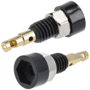 Image of TruConnect 170586 2mm Insulated Test Socket Gold Plated Black