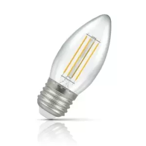 Image of Crompton Lamps LED Candle 4W E27 Filament Warm White Clear (40W Eqv)