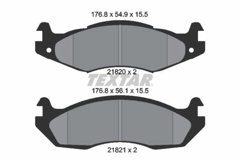 Image of Brake pad set TEXTAR 2182001