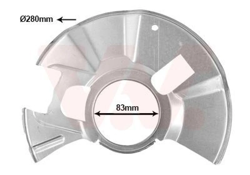 Image of VAN WEZEL Brake disc backing plate VAN WEZEL 2741372