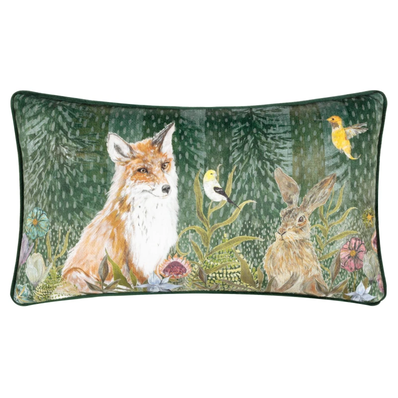 Image of Wylder Nature Meadow Bloom Meadow Wilds Piped Polyester Filled Cushion Multi