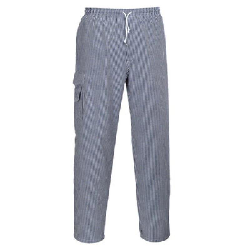 Image of Portwest C078 Chester Chef Trousers Check C078CHRL Colour: Blue / White