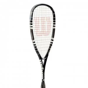 image of Wilson Hyper Hammer 120 Squash Racket - Black/White