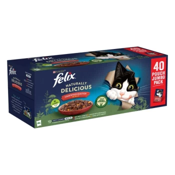 image of Felix Naturally Delicious Countryside Selection Cat Food 40 x 80g