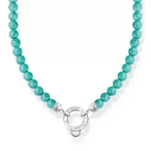 image of THOMAS SABO Silver Turquoise Charm Carrier Necklace