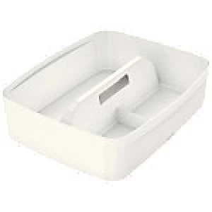 image of Leitz MyBox WOW Large Organiser Tray with handle White Plastic 30.7 x 37.5 x 10.1 cm