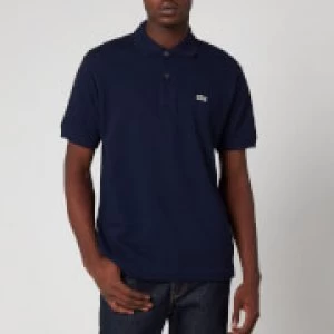 Image of Lacoste Mens Classic Fit Polo Shirt - Navy Blue - 3/S