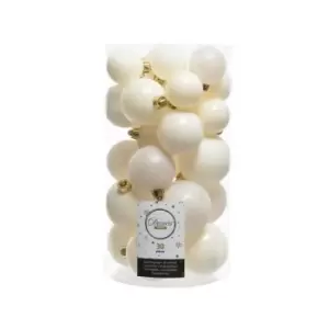 Image of Kaemingk Shatterproof Christmas Baubles (Pack Of 30) (Pack of 30) (Warm White)