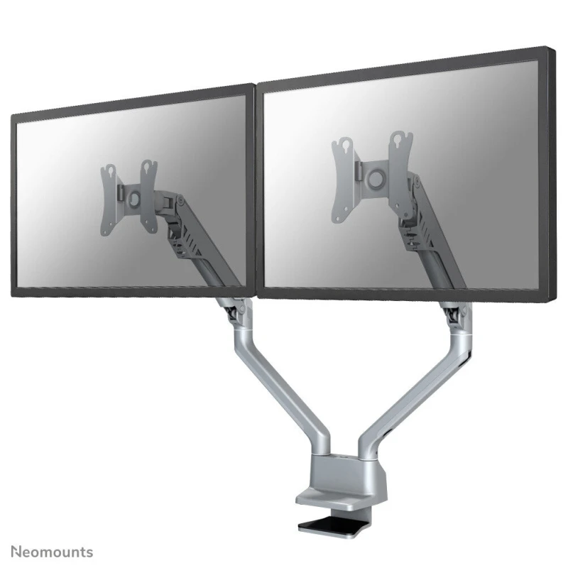 Image of NEWSTAR Full Motion Desk Mount (Clamp & Grommet) 10-32'' Silver