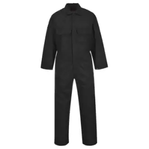 image of Biz Weld Mens Flame Resistant Overall Black Medium 32"