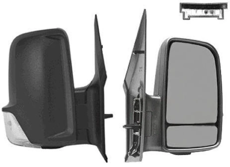 Image of VAN WEZEL 3077812 Wing mirror * HAGUS * Right, black, Short mirror arm Outside Mirror (50)