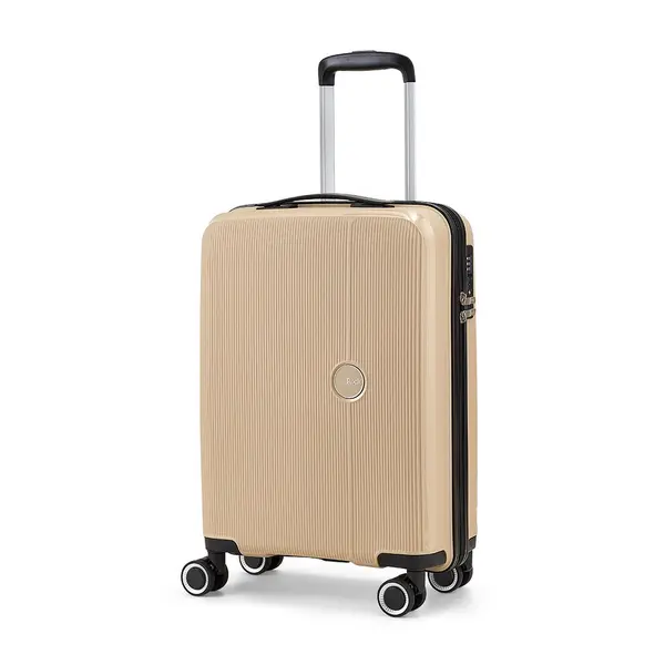 Image of Rock Luggage Hudson IL49501 8 Wheel Hardshell Small Champagne Cabin Suitcase