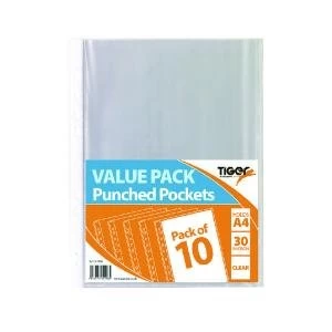 image of A4 Punched Pockets 30 Micron Pack of 200 301598