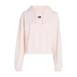 image of Tommy Jeans Tjw Elasticated XS Badge Hoodie - Pink