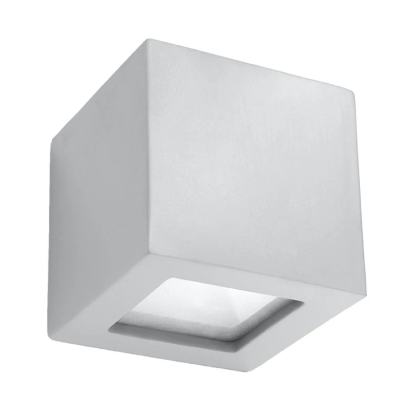Image of Sollux Lighting Modern Leo Wall Lamp: Ceramic & Glass Design with E27 Socket