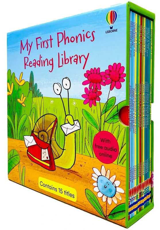 Image of My First Phonics Reading Library Box Set 15 Books Phonics Readers For Early Readers Usborne Books