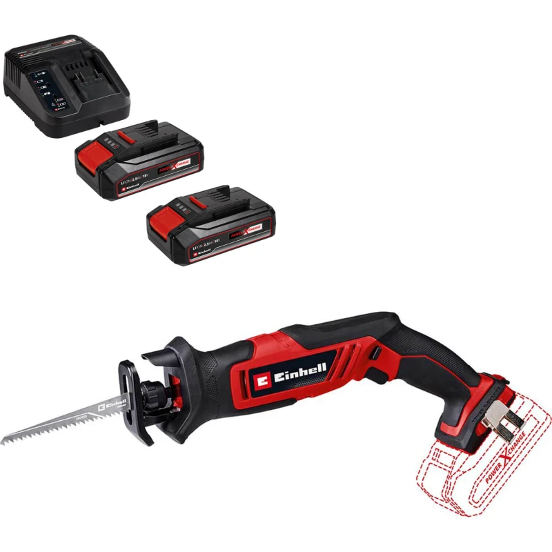 Image of Einhell TE-AP 18/13 Li 18v Cordless One Handed Reciprocating Saw TE-AP 18/13 Li Batteries: 2 x 2.5ah Li-ion