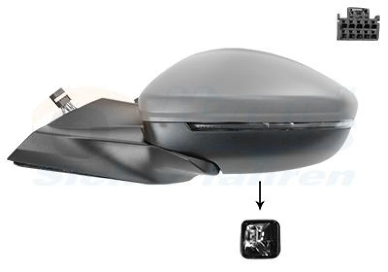 Image of VAN WEZEL Wing mirror VAN WEZEL 4092817