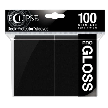 Image of Ultra Pro Eclipse Gloss Standard Sleeves: Jet Black - 100 Sleeves