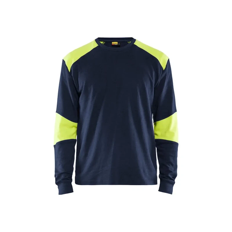 Image of Blaklader Inherent flame-retardant long-sleeve T-Shirt Blaklader Bleu Male 3XL